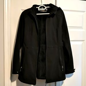 Lined Black Raincoat